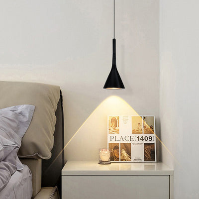 Contemporary Nordic Iron Conic 1-Light Pendant Light For Bedside