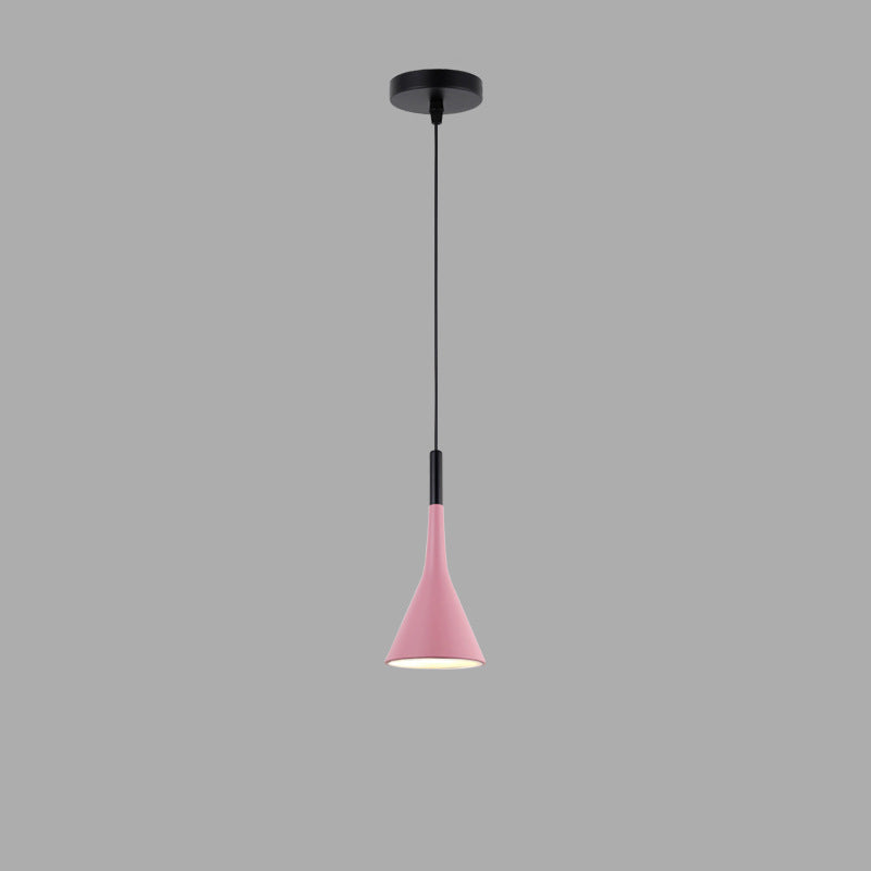 Contemporary Nordic Iron Conic 1-Light Pendant Light For Bedside