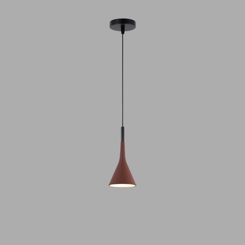 Contemporary Nordic Iron Conic 1-Light Pendant Light For Bedside