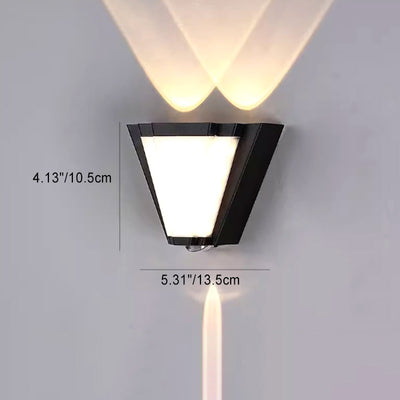 Modern Simplicity Waterproof Aluminum Acrylic Triangle LED Wall Sconce Lamp For Outdoor Patio