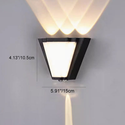 Modern Simplicity Waterproof Aluminum Acrylic Triangle LED Wall Sconce Lamp For Outdoor Patio