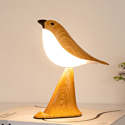 Contemporary Creative Rechargeable ABS PC Bird Singing Aroma With Phone Holder LED Table Lamp Night Light For Bedside