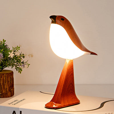 Contemporary Creative Rechargeable ABS PC Bird Singing Aroma With Phone Holder LED Table Lamp Night Light For Bedside