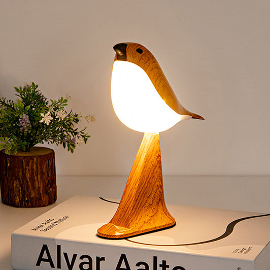 Contemporary Creative Rechargeable ABS PC Bird Singing Aroma With Phone Holder LED Table Lamp Night Light For Bedside