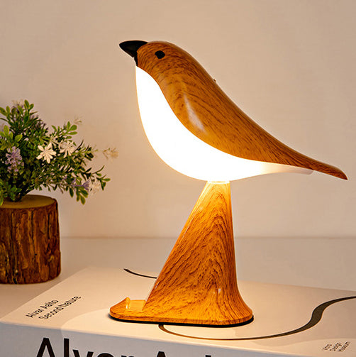 Contemporary Creative Rechargeable ABS PC Bird Singing Aroma With Phone Holder LED Table Lamp Night Light For Bedside