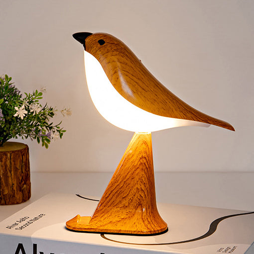 Contemporary Creative Rechargeable ABS PC Bird Singing Aroma With Phone Holder LED Table Lamp Night Light For Bedside