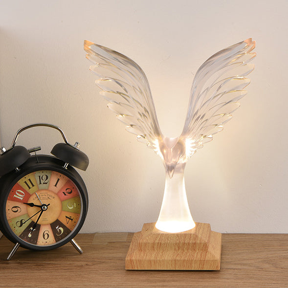 Contemporary Creative USB ABS Acrylic Wingspan Eagle Aroma LED Table Lamp Night Light For Bedside