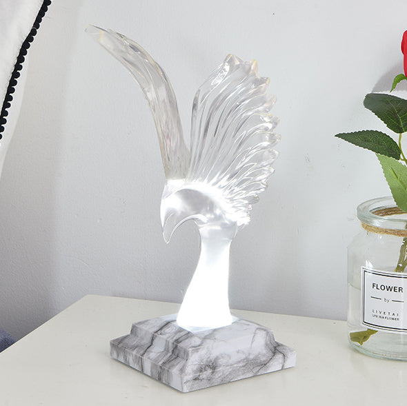 Contemporary Creative USB ABS Acrylic Wingspan Eagle Aroma LED Table Lamp Night Light For Bedside