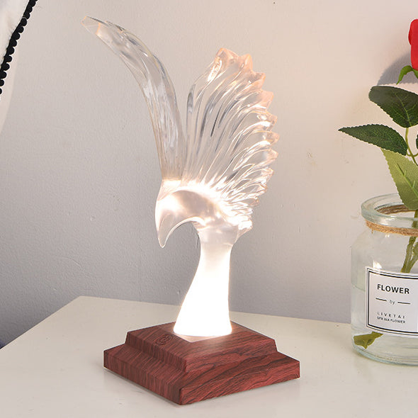 Contemporary Creative USB ABS Acrylic Wingspan Eagle Aroma LED Table Lamp Night Light For Bedside