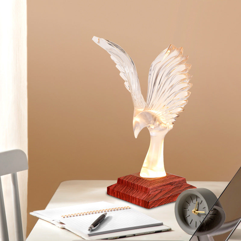 Contemporary Creative USB ABS Acrylic Wingspan Eagle Aroma LED Table Lamp Night Light For Bedside