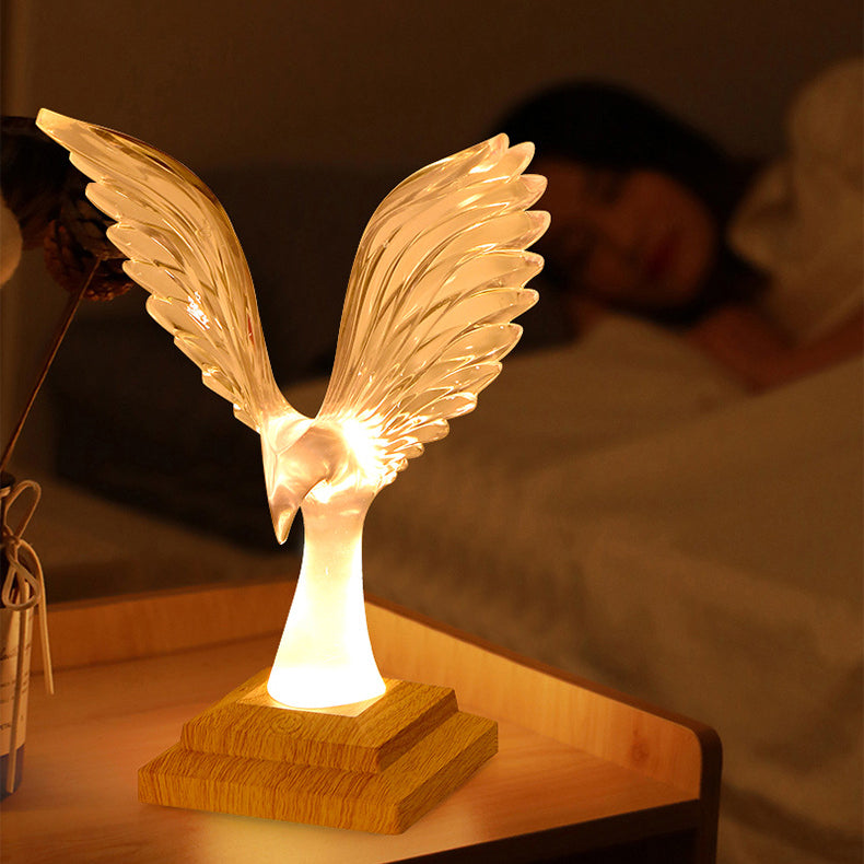 Contemporary Creative USB ABS Acrylic Wingspan Eagle Aroma LED Table Lamp Night Light For Bedside