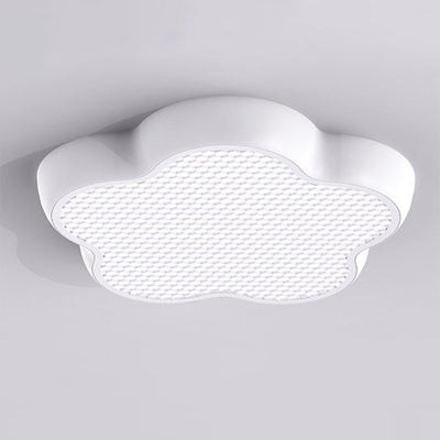 Modern Simplicity Kids Iron ABS Round Flower Star Honeycomb Shade LED Flush Mount Ceiling Light For Bedroom