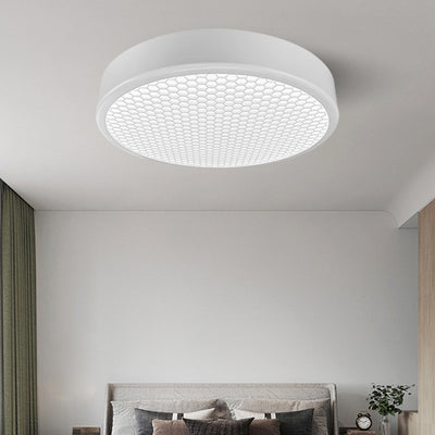 Modern Simplicity Kids Iron ABS Round Flower Star Honeycomb Shade LED Flush Mount Ceiling Light For Bedroom