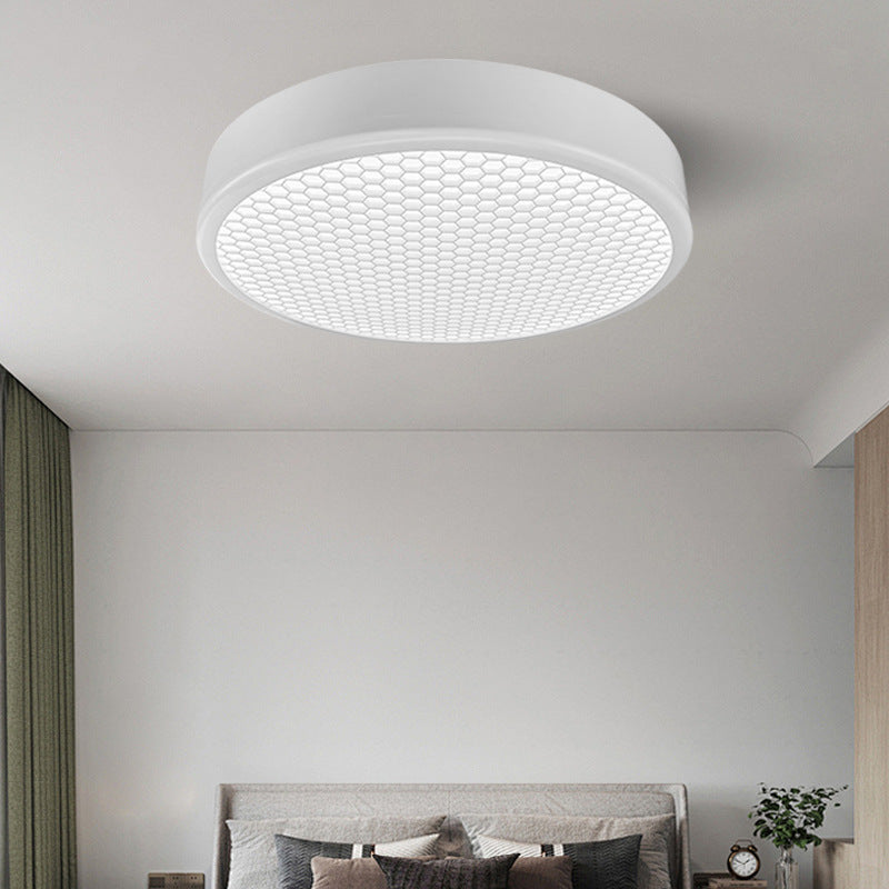 Modern Simplicity Kids Iron ABS Round Flower Star Honeycomb Shade LED Flush Mount Ceiling Light For Bedroom