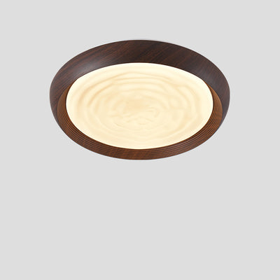 Contemporary Scandinavian Iron Acrylic Round Swirl LED Flush Mount Ceiling Light For Bedroom