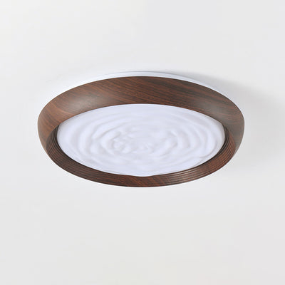 Contemporary Scandinavian Iron Acrylic Round Swirl LED Flush Mount Ceiling Light For Bedroom