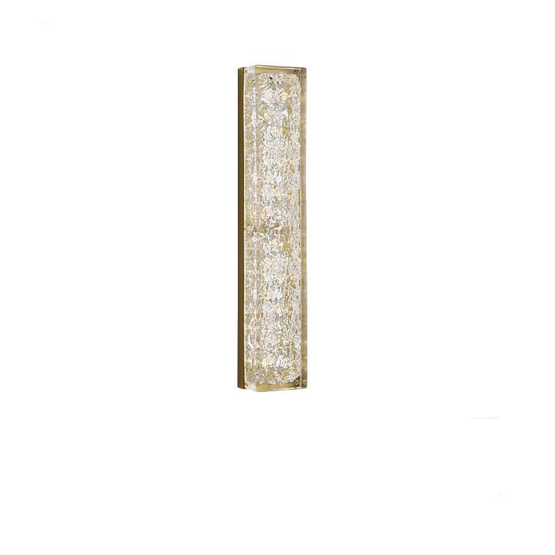 Modern Luxury Copper Resin Rectangular Gold Foil LED Wall Sconce Lamp For Bedside