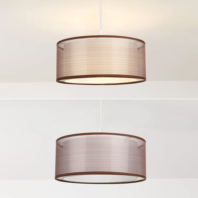 Contemporary Nordic Fabric Iron Cylinder 1-Light Pendant Light For Bedroom