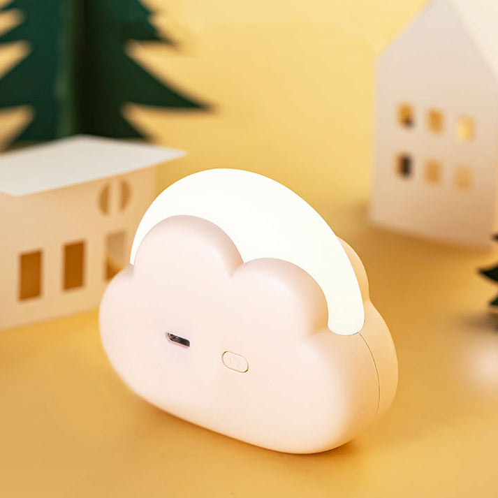 Contemporary Nordic Rechargeable ABS PP Cloud LED Small Table Lamp Night Light For Bedside