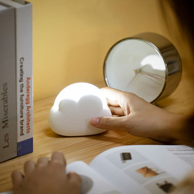 Contemporary Nordic Rechargeable ABS PP Cloud LED Small Table Lamp Night Light For Bedside