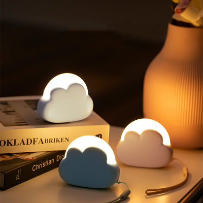 Contemporary Nordic Rechargeable ABS PP Cloud LED Small Table Lamp Night Light For Bedside