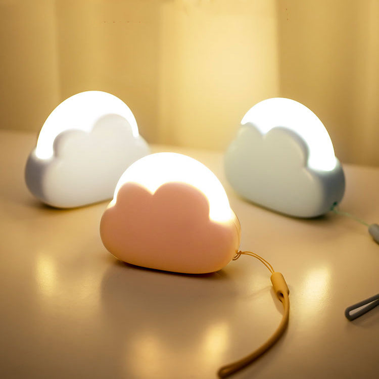 Contemporary Nordic Rechargeable ABS PP Cloud LED Small Table Lamp Night Light For Bedside