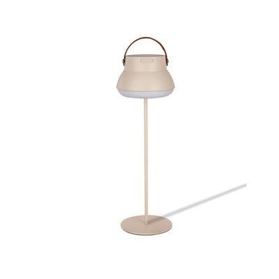 Modern Simplicity Rechargeable Leather PC Iron Round Detachable LED Outdoor Light For Garden