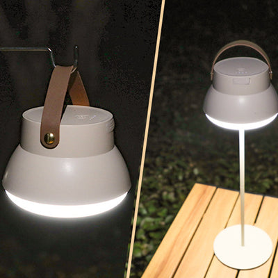 Modern Simplicity Rechargeable Leather PC Iron Round Detachable LED Outdoor Light For Garden