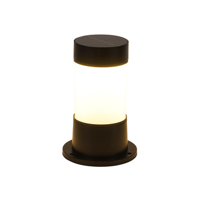 Modern Simplicity Solar Waterproof ABS Glass Cylinder Pattern LED Outdoor Light Landscape Lighting For Garden