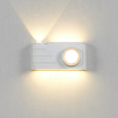 Contemporary Creative Waterproof Aluminum Camera Rectangular LED Wall Sconce Lamp For Outdoor Patio