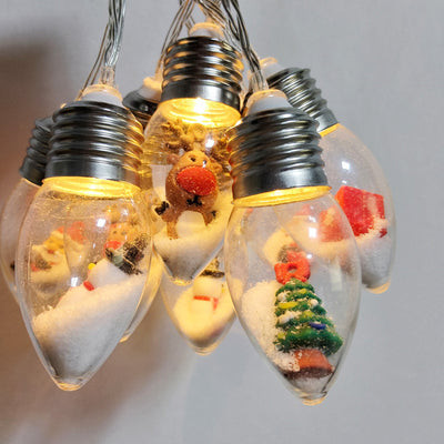 Contemporary Creative Waterproof USB Battery PVC Bulb Christmas Decoration LED String Lights For Living Room