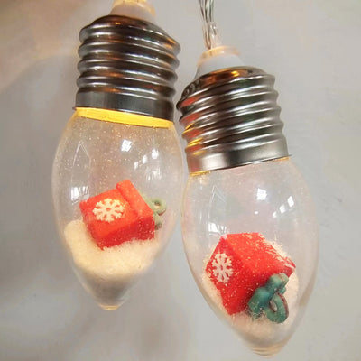 Contemporary Creative Waterproof USB Battery PVC Bulb Christmas Decoration LED String Lights For Living Room