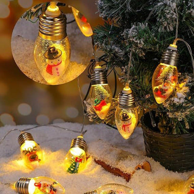 Contemporary Creative Waterproof USB Battery PVC Bulb Christmas Decoration LED String Lights For Living Room