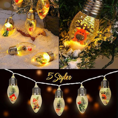 Contemporary Creative Waterproof USB Battery PVC Bulb Christmas Decoration LED String Lights For Living Room