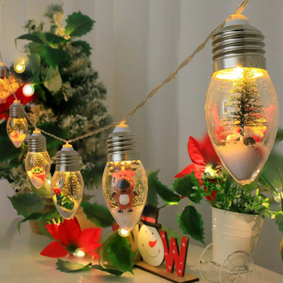 Contemporary Creative Waterproof USB Battery PVC Bulb Christmas Decoration LED String Lights For Living Room