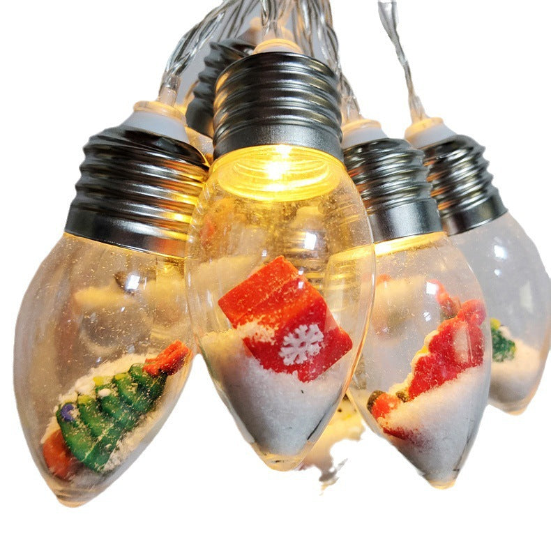 Contemporary Creative Waterproof USB Battery PVC Bulb Christmas Decoration LED String Lights For Living Room