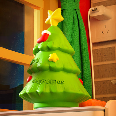 Contemporary Creative Rechargeable ABS Silica Christmas Tree LED Table Lamp Night Light For Bedside