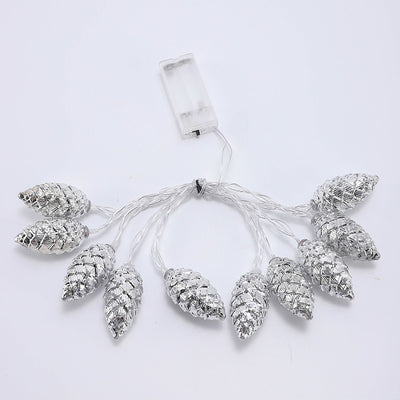 Contemporary Creative USB Battery PE Pine Cone LED String Lights For Entertainment Room