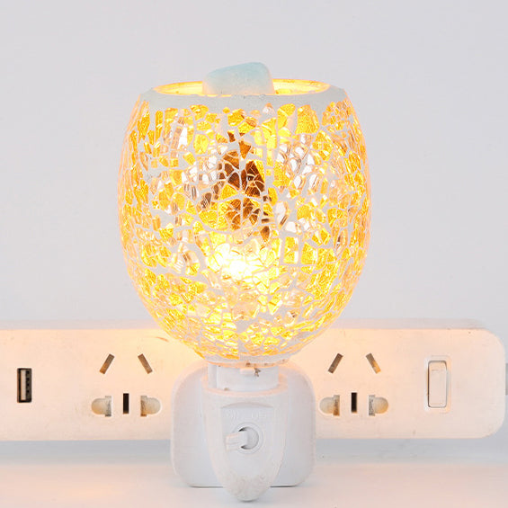 Contemporary Boho Plastic Glass Mosaic Cracked 1-Light Melting Wax Wall Sconce Lamp For Bedroom