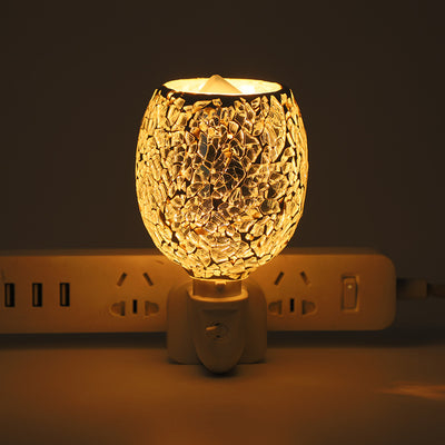 Contemporary Boho Plastic Glass Mosaic Cracked 1-Light Melting Wax Wall Sconce Lamp For Bedroom