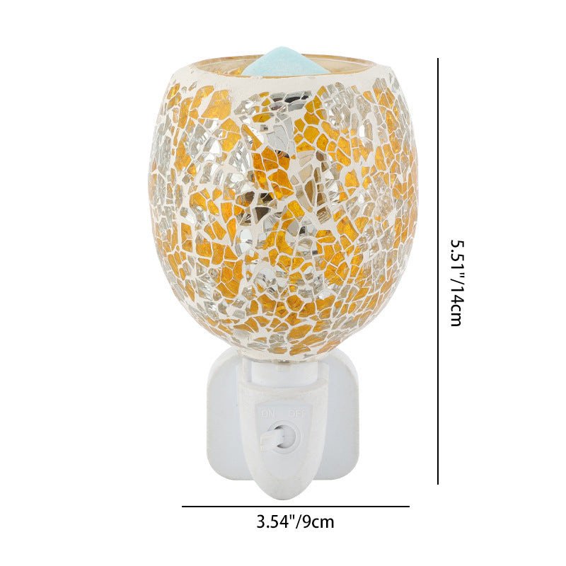 Contemporary Boho Plastic Glass Mosaic Cracked 1-Light Melting Wax Wall Sconce Lamp For Bedroom