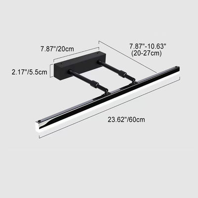 Modern Minimalist Hardware PS Strip Stretchable LED Wall Sconce Lamp Vanity Lighting For Bathroom