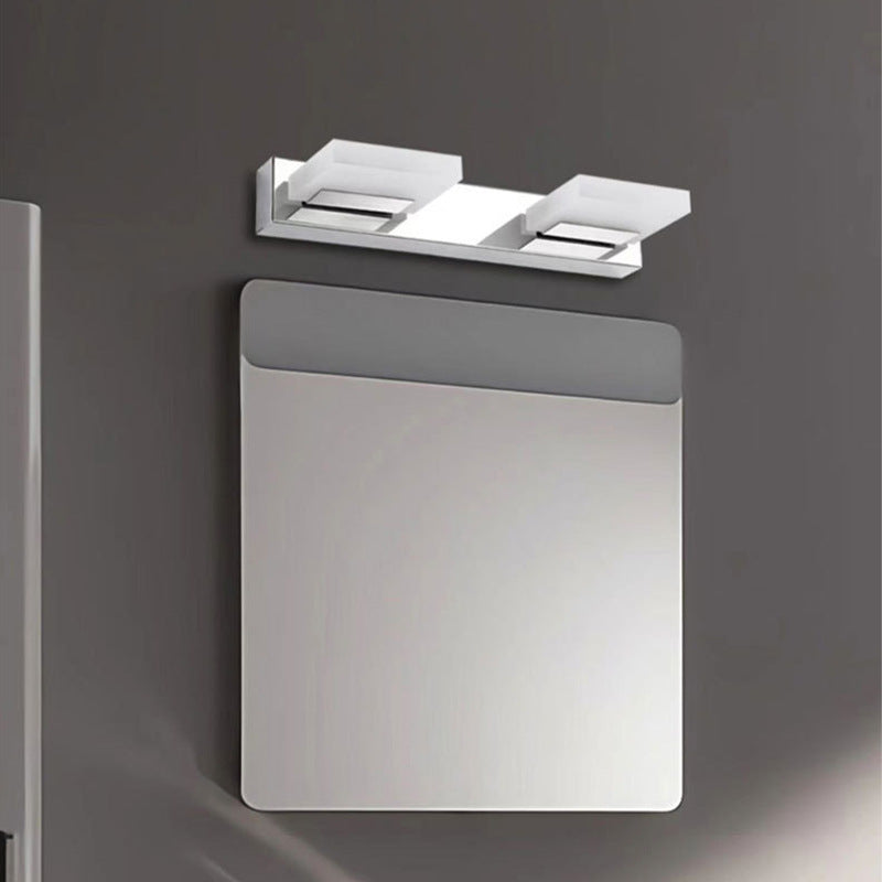 Modern Simplicity Stainless Steel Acrylic Square LED Wall Sconce Lamp Vanity Lighting For Bathroom