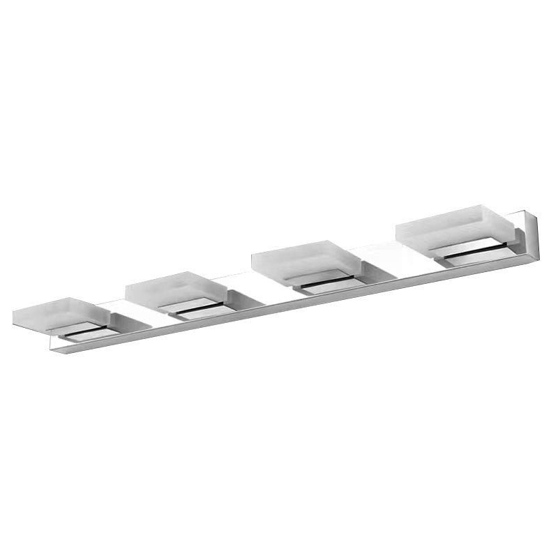 Modern Simplicity Stainless Steel Acrylic Square LED Wall Sconce Lamp Vanity Lighting For Bathroom