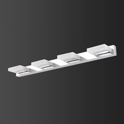 Modern Simplicity Stainless Steel Acrylic Square LED Wall Sconce Lamp Vanity Lighting For Bathroom