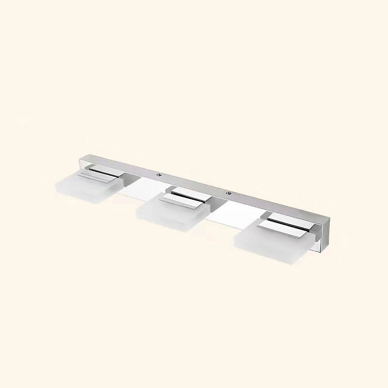 Modern Simplicity Stainless Steel Acrylic Square LED Wall Sconce Lamp Vanity Lighting For Bathroom