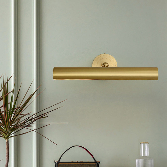 Modern Mid-century Copper Strip Adjustable 2-Light Wall Sconce Lamp For Bathroom