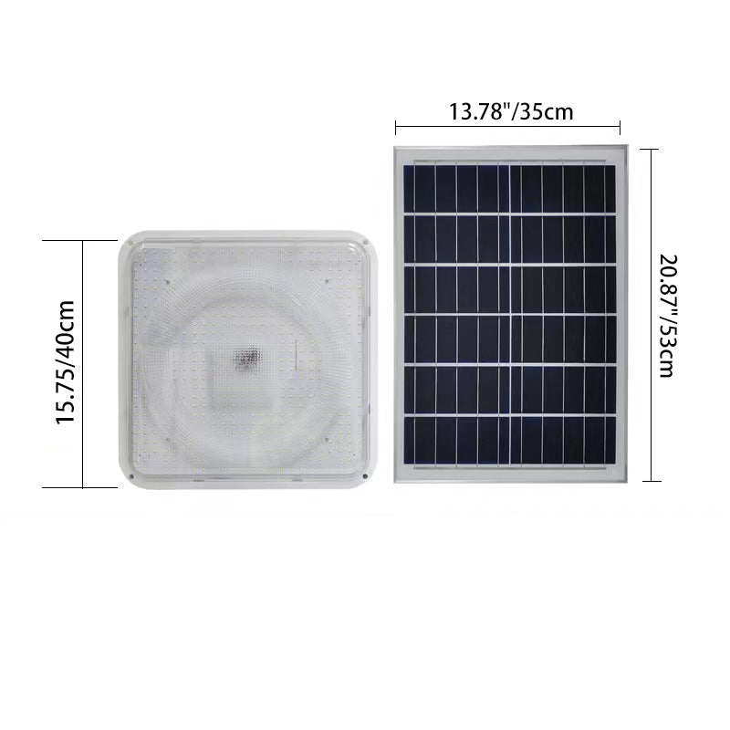 Moderne Einfachheit Solar Wasserdichte ABS Quadratische LED-Deckenleuchte Für Außenbereich Patio 