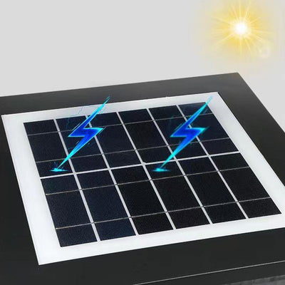 Moderne minimalistische Solar wasserdichte quadratische Streifen Aluminiumlegierung Glas LED Landschaftsbeleuchtung Außenleuchte für Außenterrasse 