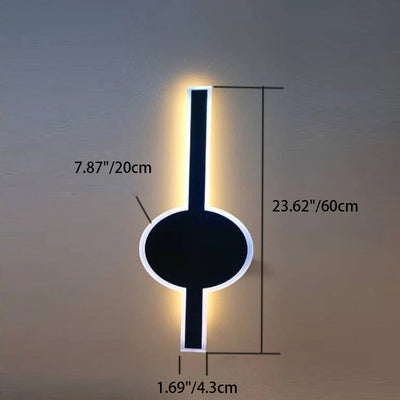 Modern Simplicity Solar Waterproof Aluminum Acrylic Strip Wave LED Wall Sconce Lamp For Outdoor Patio